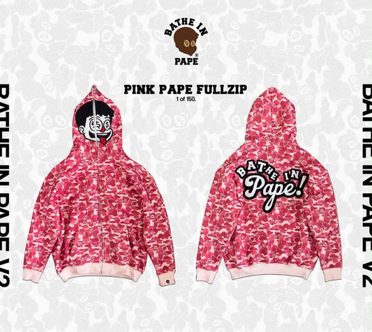 pink pape full zip "by dineral"